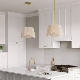 Tulara One Light Pendant in Vintage Brass