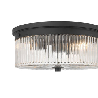 Virette Two Light Flush Mount in Matte Black