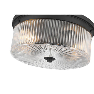 Virette Two Light Flush Mount in Matte Black