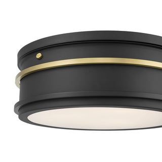Stralara LED Flush Mount in Matte Black