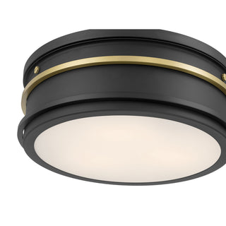 Stralara LED Flush Mount in Matte Black