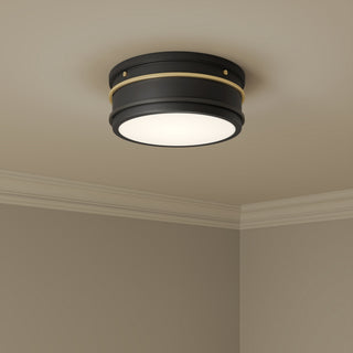 Stralara LED Flush Mount in Matte Black