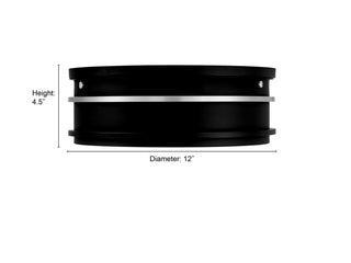 Stralara LED Flush Mount in Matte Black