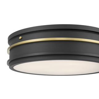 Stralara LED Flush Mount in Matte Black