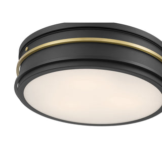 Stralara LED Flush Mount in Matte Black