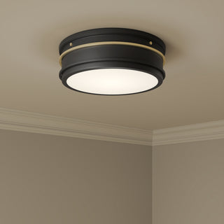 Stralara LED Flush Mount in Matte Black