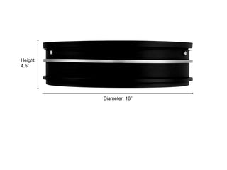 Stralara LED Flush Mount in Matte Black