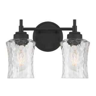 Clarvyn Two Light Vanity in Matte Black