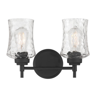 Clarvyn Two Light Vanity in Matte Black