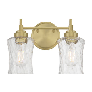 Clarvyn Two Light Vanity in Vintage Brass