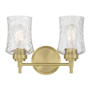Clarvyn Two Light Vanity in Vintage Brass