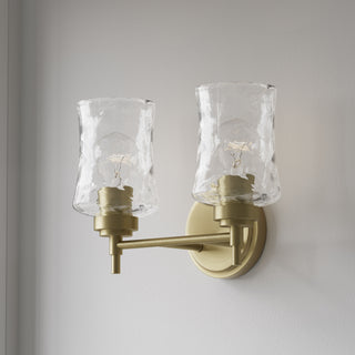 Clarvyn Two Light Vanity in Vintage Brass