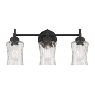 Clarvyn Three Light Vanity in Matte Black