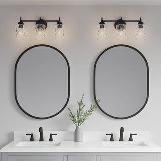 Clarvyn Three Light Vanity in Matte Black