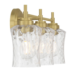 Clarvyn Three Light Vanity in Vintage Brass