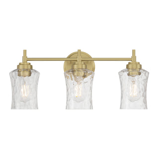 Clarvyn Three Light Vanity in Vintage Brass
