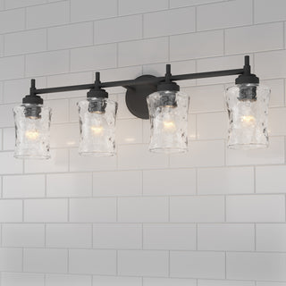 Clarvyn Four Light Vanity in Matte Black