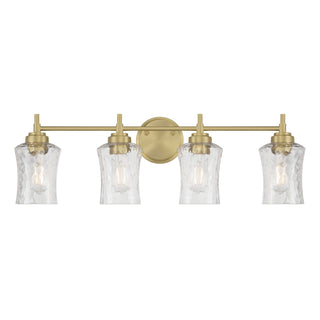 Clarvyn Four Light Vanity in Vintage Brass