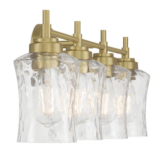 Clarvyn Four Light Vanity in Vintage Brass