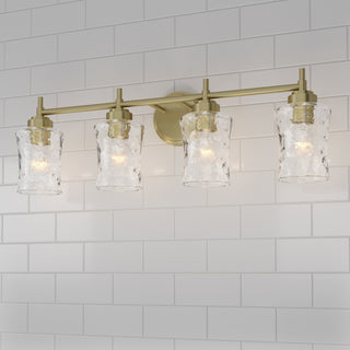 Clarvyn Four Light Vanity in Vintage Brass