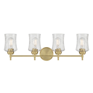 Clarvyn Four Light Vanity in Vintage Brass