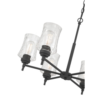 Clarvyn Six Light Chandelier in Matte Black