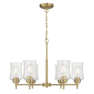 Clarvyn Six Light Chandelier in Vintage Brass