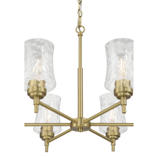 Clarvyn Six Light Chandelier in Vintage Brass