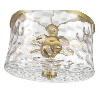 Clarvyn Two Light Semi-Flush Mount in Vintage Brass