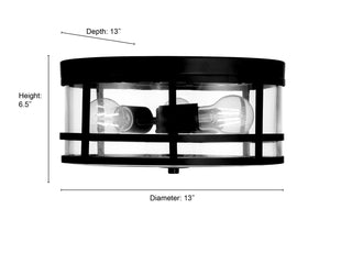 Lunden Three Light Flush Mount in Modern Gold