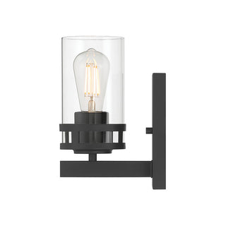 Lunden One Light Wall Sconce in Matte Black