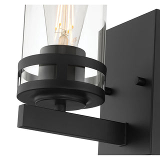 Lunden One Light Wall Sconce in Matte Black