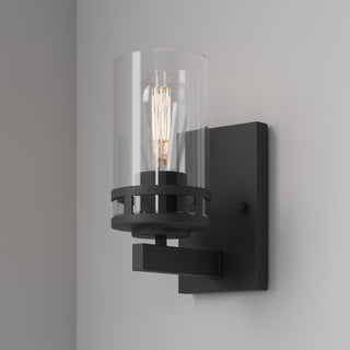 Lunden One Light Wall Sconce in Matte Black