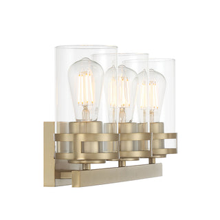 Lunden Three Light Vanity in Modern Gold