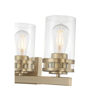 Lunden Three Light Vanity in Modern Gold