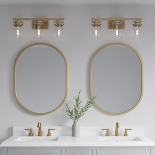 Lunden Three Light Vanity in Modern Gold