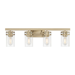 Lunden Four Light Vanity in Modern Gold