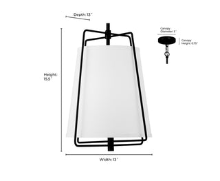 Vellinor One Light Pendant in Matte Black