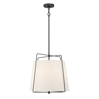 Vellinor Three Light Pendant in Matte Black