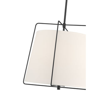 Vellinor Three Light Pendant in Matte Black