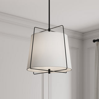 Vellinor Three Light Pendant in Matte Black