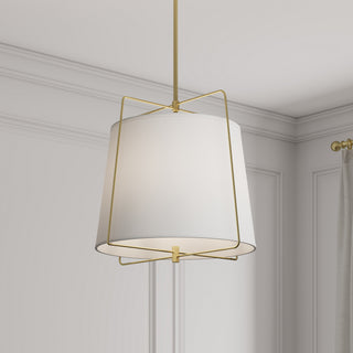 Vellinor Three Light Pendant in Vintage Brass