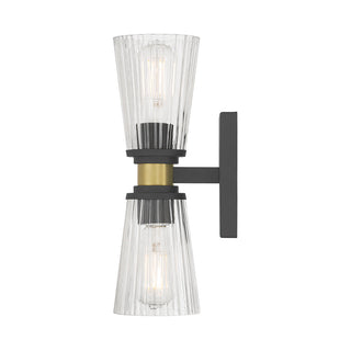 Lustria Two Light Wall Sconce in Matte Black