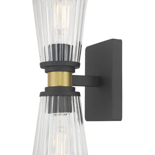 Lustria Two Light Wall Sconce in Matte Black