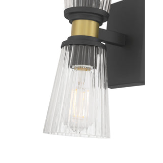 Lustria Two Light Wall Sconce in Matte Black