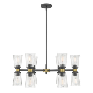 Lustria 12 Light Chandelier in Matte Black