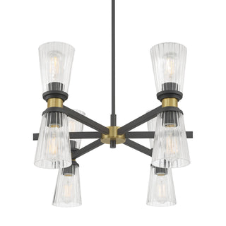Lustria 12 Light Chandelier in Matte Black