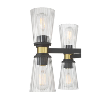 Lustria 12 Light Chandelier in Matte Black
