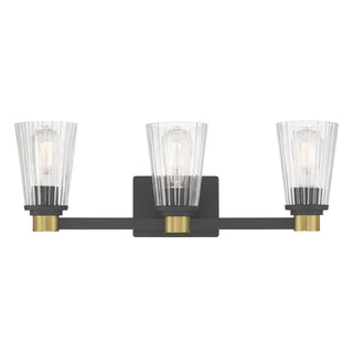 Lustria Three Light Vanity in Matte Black