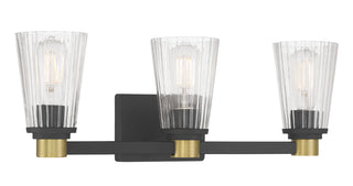 Lustria Three Light Vanity in Matte Black